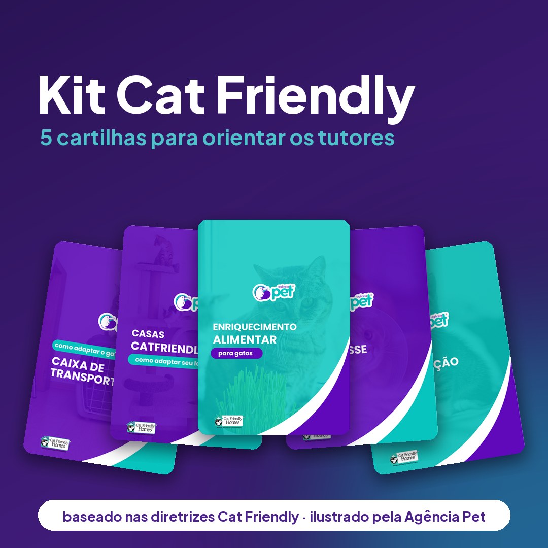 Kit Cat Friendly — 5 cartilhas para orientar os responsáveis pelos gatos