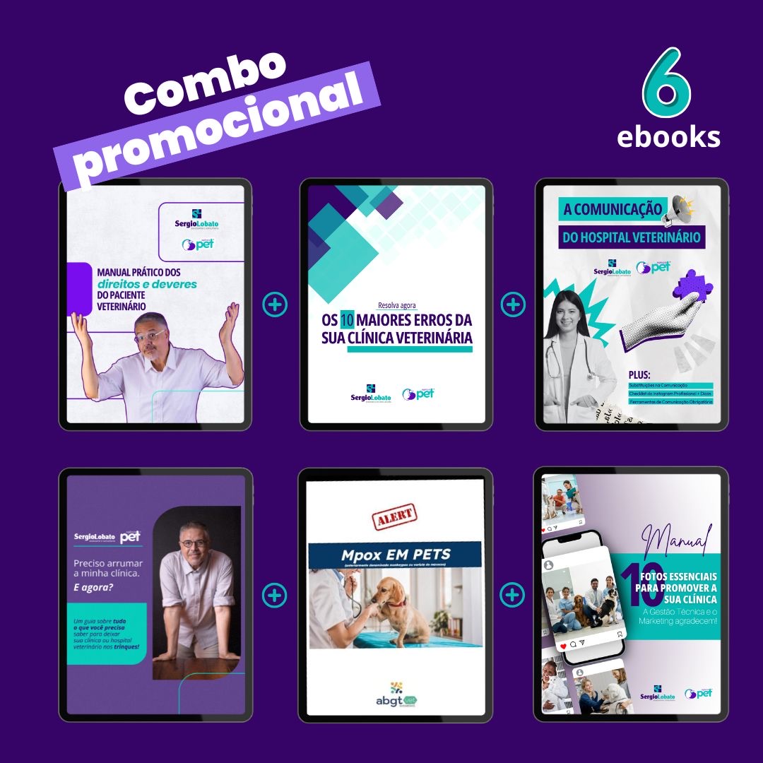 Combo Imperdível — 6 e-books pra mudar sua Clínica ou Hospital Veterinário
