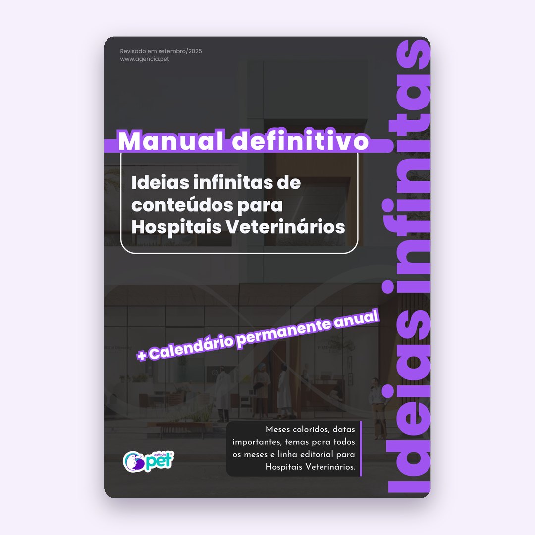 Ideias infinitas de conteúdos para veterinários — manual + calendário permanente anual